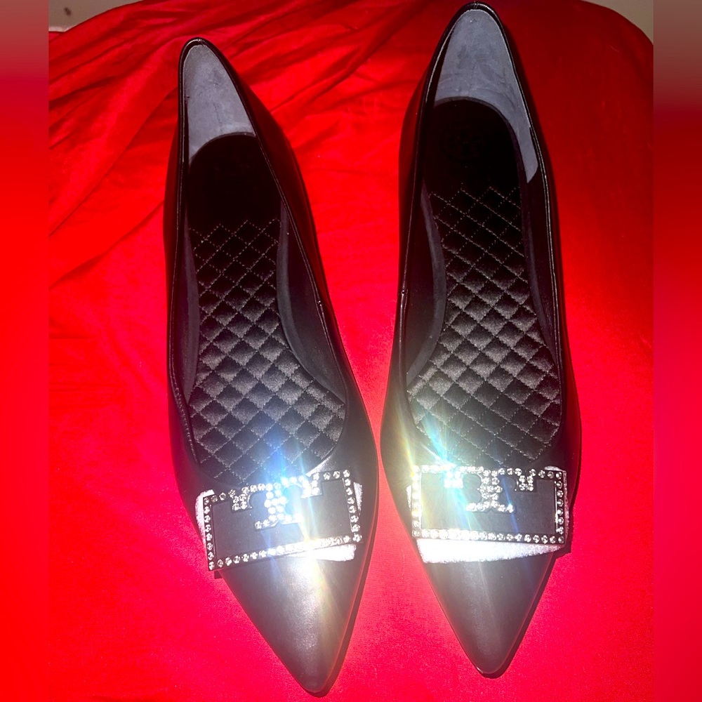 Tory Burch Gigi 20mm embellished pointy toe flat